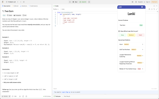 Lanki  from Chrome web store to be run with OffiDocs Chromium online