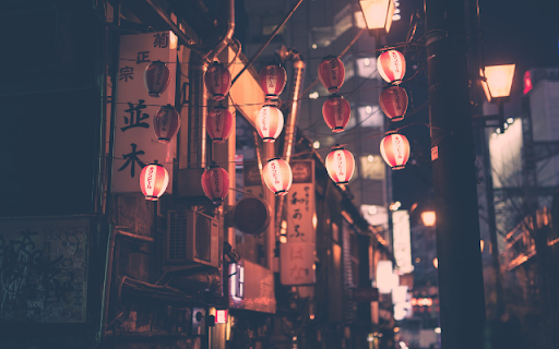 Lanterns Light the Narrow Alleyway  from Chrome web store to be run with OffiDocs Chromium online