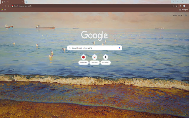 Lanzheron beach New Tab  from Chrome web store to be run with OffiDocs Chromium online