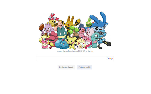 La page daccueil des fans de Pokemon  from Chrome web store to be run with OffiDocs Chromium online
