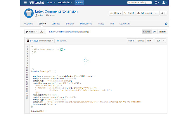 Latex Comments  from Chrome web store to be run with OffiDocs Chromium online