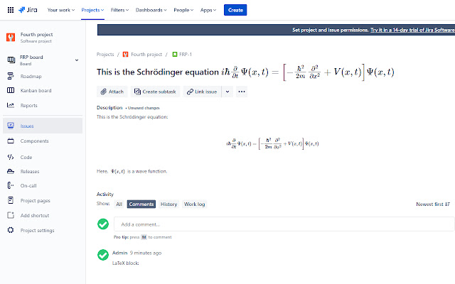 LaTeX for Jira Cloud Math Editor  from Chrome web store to be run with OffiDocs Chromium online