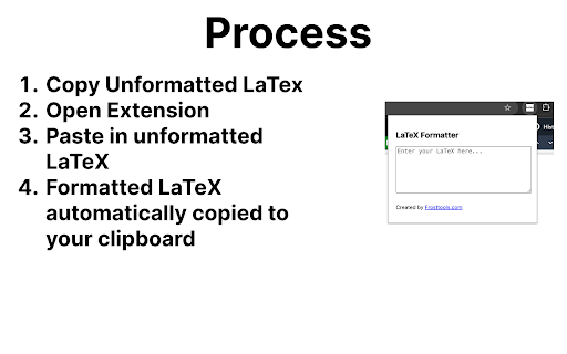 LaTeX Formatter  from Chrome web store to be run with OffiDocs Chromium online