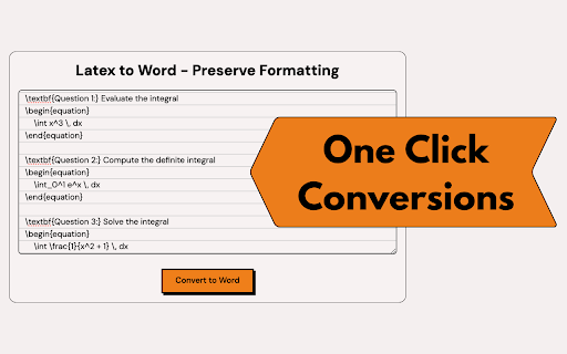 LaTeX to Word Preserve Formatting  from Chrome web store to be run with OffiDocs Chromium online