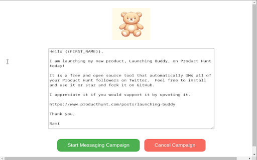Launching Buddy  from Chrome web store to be run with OffiDocs Chromium online