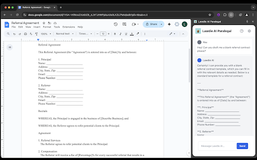 Lawdie AI Paralegal  from Chrome web store to be run with OffiDocs Chromium online