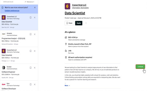 LaxApply  from Chrome web store to be run with OffiDocs Chromium online