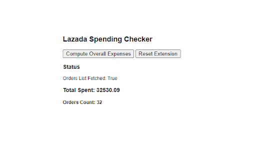 Lazada Expenses Calculator  from Chrome web store to be run with OffiDocs Chromium online