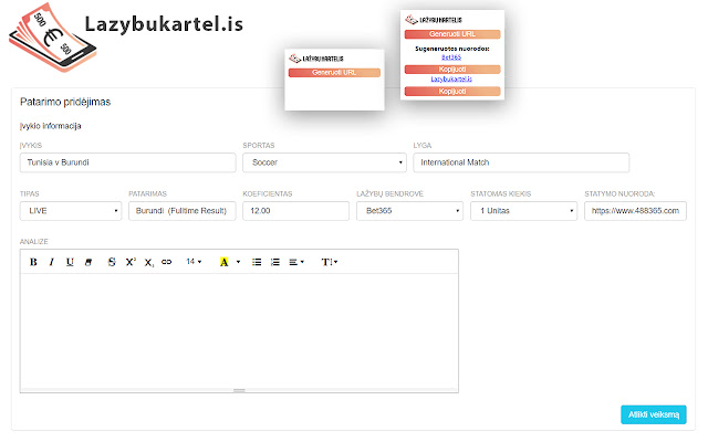 Lazybu kartelis  from Chrome web store to be run with OffiDocs Chromium online