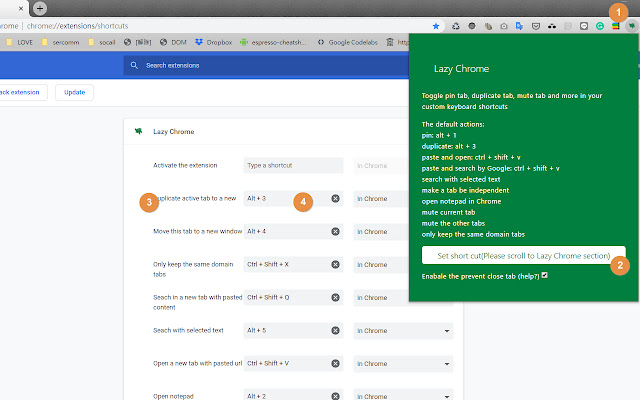 Lazy Chrome  from Chrome web store to be run with OffiDocs Chromium online