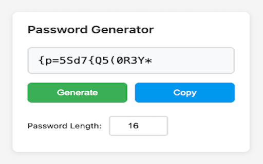 Lazy INC Password Generator  from Chrome web store to be run with OffiDocs Chromium online