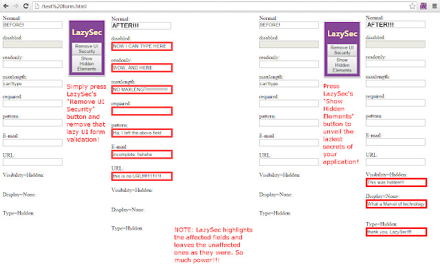 LazySec  from Chrome web store to be run with OffiDocs Chromium online