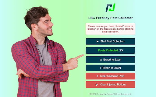 LBC FeedSpy Post Collector  from Chrome web store to be run with OffiDocs Chromium online