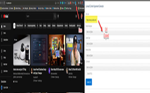 LCA URL Extension  from Chrome web store to be run with OffiDocs Chromium online