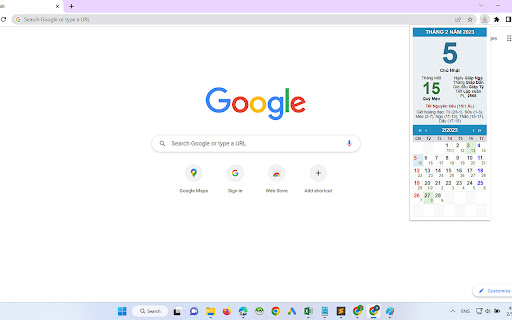 Lịch Âm Dương, Lịch Vạn Niên!  from Chrome web store to be run with OffiDocs Chromium online