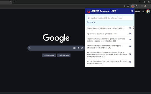 LDRT Lista de Doenças Relacionadas ao Trabalho  from Chrome web store to be run with OffiDocs Chromium online