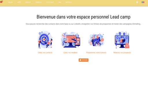 Lead camp  from Chrome web store to be run with OffiDocs Chromium online