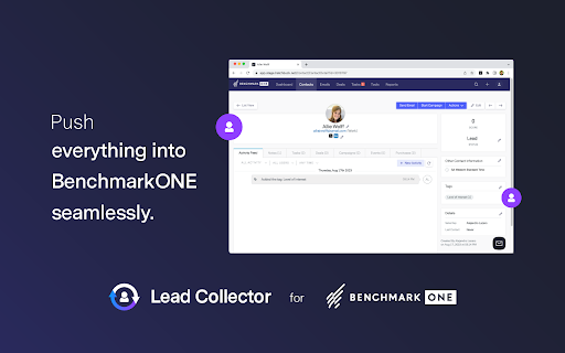 Lead Collector for BenchmarkONE  from Chrome web store to be run with OffiDocs Chromium online