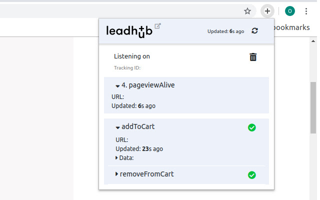 Leadhub Pixel Helper  from Chrome web store to be run with OffiDocs Chromium online