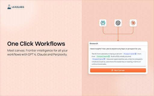 LeadLabs: Your AI Sales Companion  from Chrome web store to be run with OffiDocs Chromium online