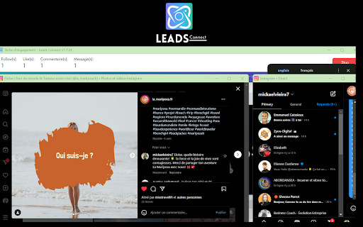 Leads Connect  from Chrome web store to be run with OffiDocs Chromium online