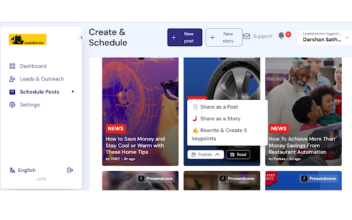 Leadskatcher  from Chrome web store to be run with OffiDocs Chromium online