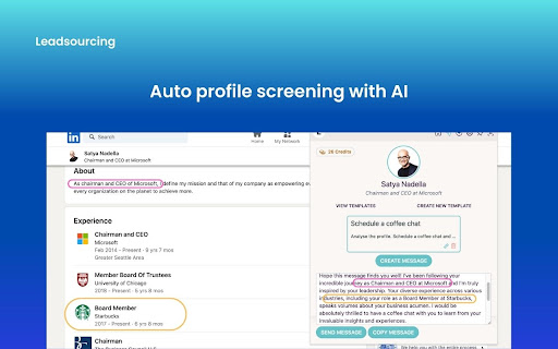 Leadsourcing ChatGPT for LinkedIn  from Chrome web store to be run with OffiDocs Chromium online