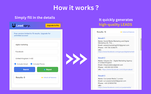 LeadSpry b2b Lead Generation Tool  from Chrome web store to be run with OffiDocs Chromium online