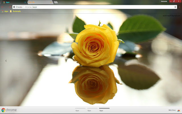 Leaf Reflection Rose Yellow Flower  from Chrome web store to be run with OffiDocs Chromium online