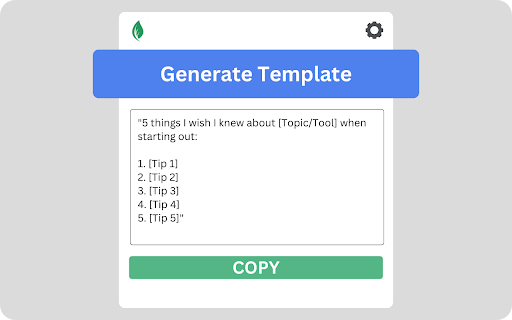 Leaf Twitter Content Template Generator  from Chrome web store to be run with OffiDocs Chromium online