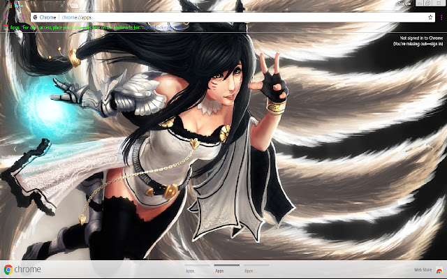 League of Legends Ahri 1366x768 dari toko web Chrome untuk dijalankan dengan OffiDocs Chromium online