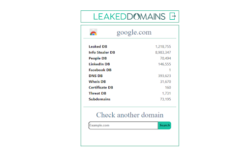 Leaked.Domains Domain Checker  from Chrome web store to be run with OffiDocs Chromium online
