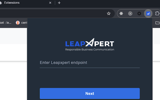 LeapXpert Extension  from Chrome web store to be run with OffiDocs Chromium online