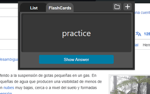 Learn and practice vocabulary  from Chrome web store to be run with OffiDocs Chromium online