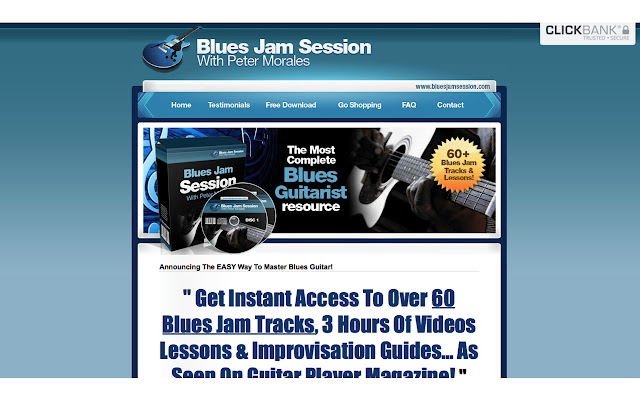 Learn Blues Guitar with Backing Tracks  from Chrome web store to be run with OffiDocs Chromium online
