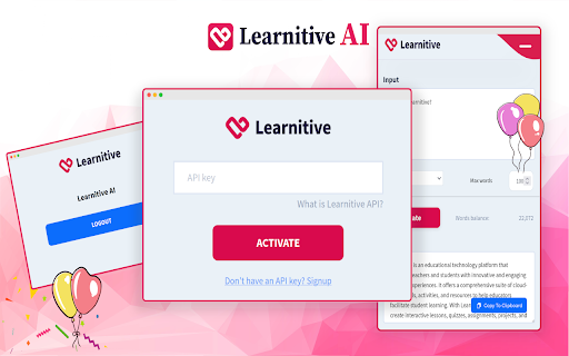 Learnitive  from Chrome web store to be run with OffiDocs Chromium online