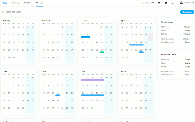 Leave Management System | Leave Dates  from Chrome web store to be run with OffiDocs Chromium online