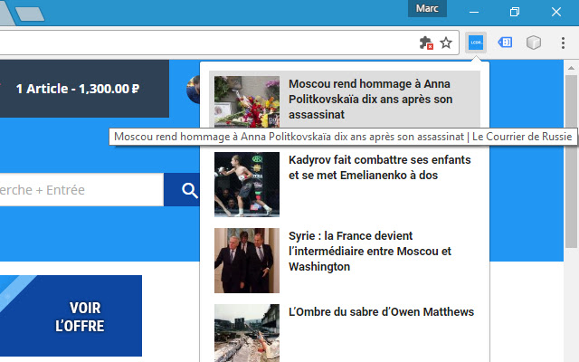 Le Courrier de Russie  from Chrome web store to be run with OffiDocs Chromium online