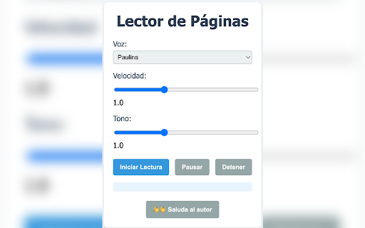 Lector de Páginas Avanzado  from Chrome web store to be run with OffiDocs Chromium online