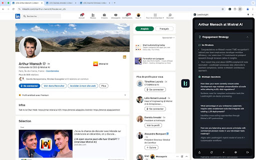 LeedInsight  from Chrome web store to be run with OffiDocs Chromium online