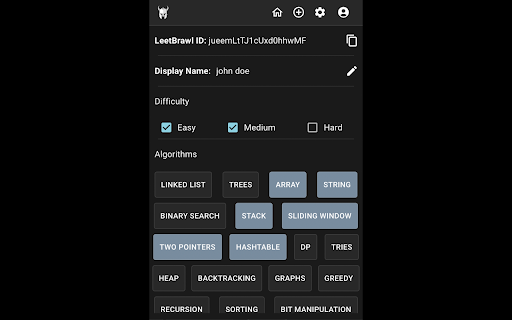 LeetBrawls  from Chrome web store to be run with OffiDocs Chromium online