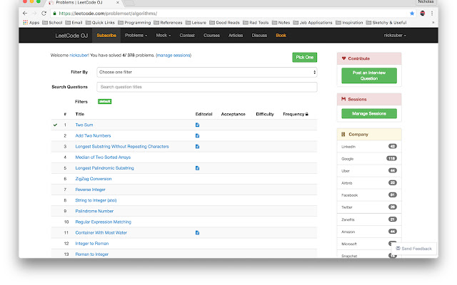 Leetcode Blindfold  from Chrome web store to be run with OffiDocs Chromium online