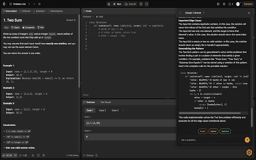 Leetcode Buddy  from Chrome web store to be run with OffiDocs Chromium online