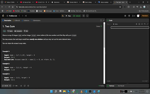 LeetCode Dark Mode  from Chrome web store to be run with OffiDocs Chromium online