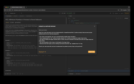 LeetCode Reviewer  from Chrome web store to be run with OffiDocs Chromium online
