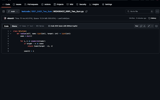 LeetCode Sync Sync your Leetcode solutions to Github  from Chrome web store to be run with OffiDocs Chromium online