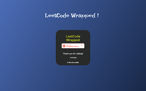 LeetCode Wrapped  from Chrome web store to be run with OffiDocs Chromium online