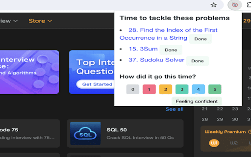 Leet Revisit  from Chrome web store to be run with OffiDocs Chromium online