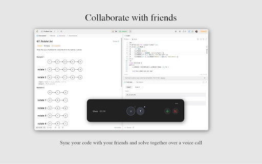 Leetup  from Chrome web store to be run with OffiDocs Chromium online