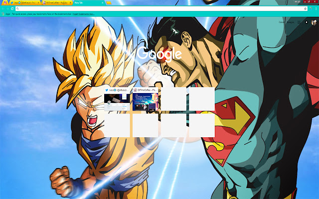 Legendary FIGHT Goku vs. Superman Wallpaper  from Chrome web store to be run with OffiDocs Chromium online